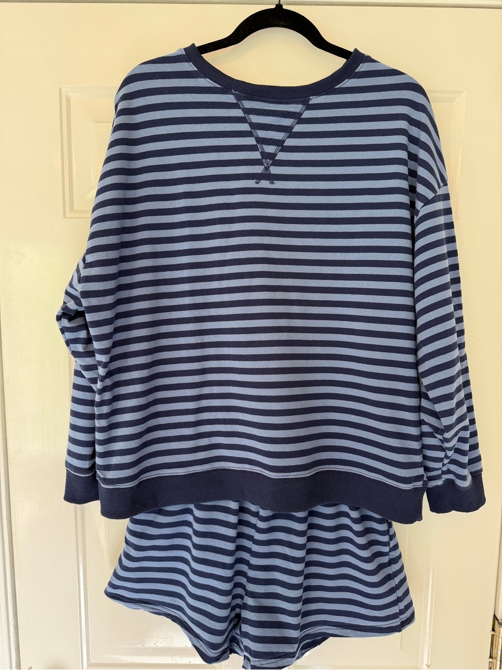 Two-Piece Matching Set Navy and Light Blue So Trendy! 97% cotton - Picture 3 of 9